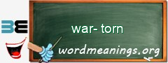 WordMeaning blackboard for war-torn